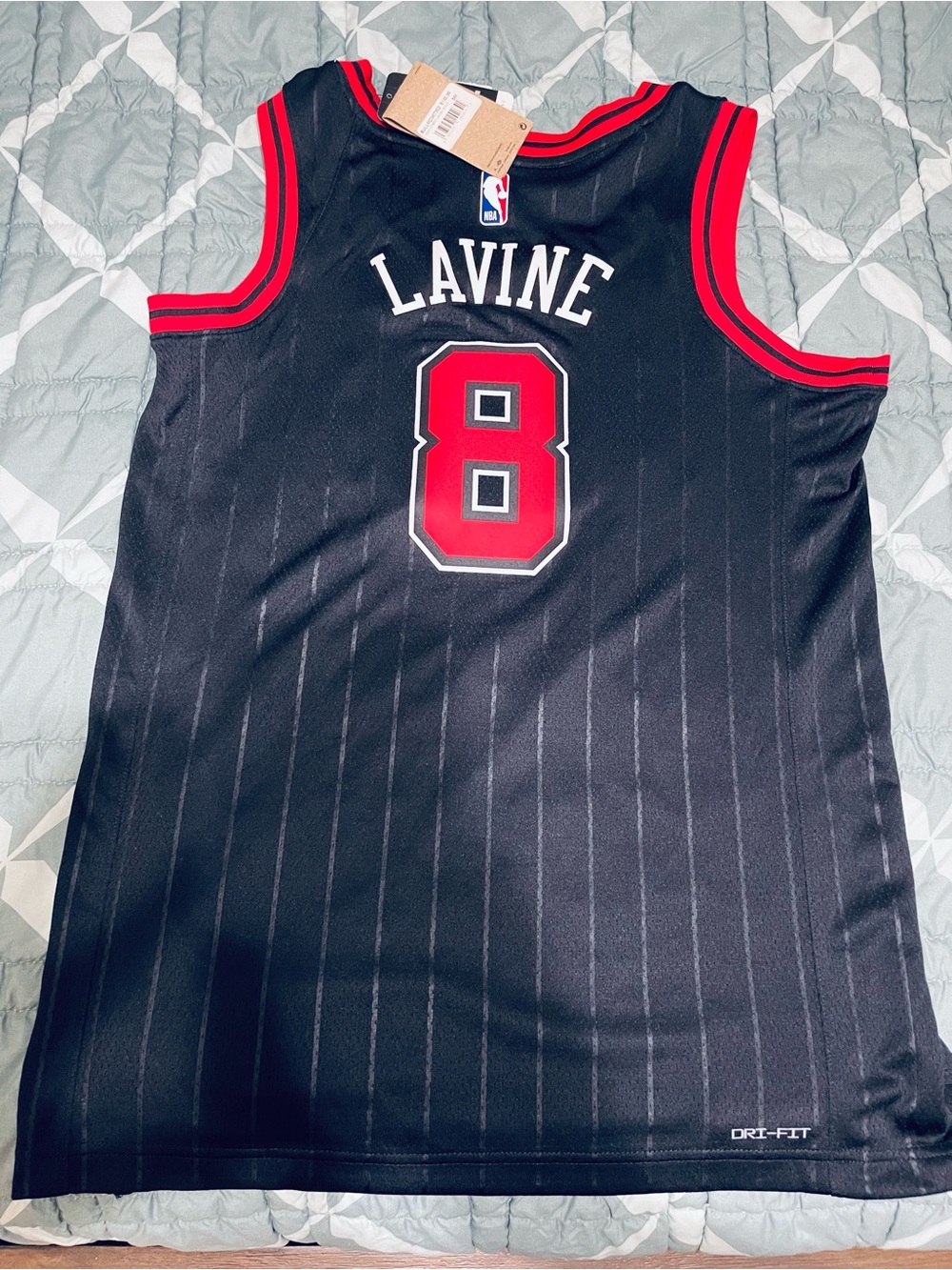 Jordan Zach LaVine #8 Black and Red NBA Jersey